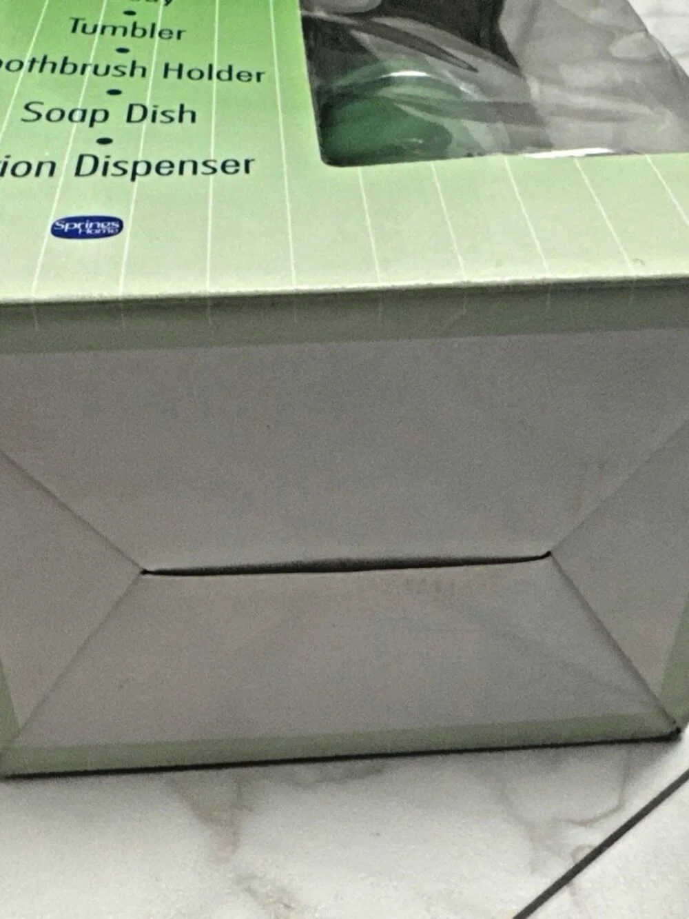 Vintage 90s 5 Piece Bathroom Vertical Caddy Set Green Plastic Chrome Stand NEW